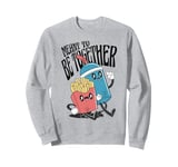 Meant to Be Together Cute Retro Kawaii Cartoon Food Couple Sweatshirt