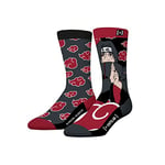 Chaussette Homme Naruto Shippuden Coton, 1 Paire de Chaussettes Fantaisie Homme Itachi, Haute et Douce, Noir, Rouge, Gris, Taille 39/42