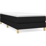Design In - Sommier à ressorts de lit Résistant et confortable, Tapissier à lattes, Noir 90x200 cm Tissu OIB5046E