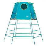 TP Toys Explorer Metal Climbing Frame with Platform & Den | TP852 | 18 Months-Low 12 Years-Full Height | Blue | Outdoor & Garden Toys for Kids