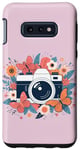 Coque pour Galaxy S10e Appareil photo floral mignon photographe amateur de photographie