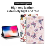 iPad Pro 11 (2024) -kotelolle Butterfly Pattern PU-nahkainen Smart Folio -tabletin kansi