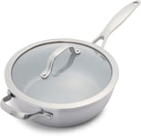 GreenPan Venice Pro Tri-Ply Stainless Steel Healthy Ceramic Non-Stick 24cm/3.4 