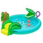 Bestway - Aire de Jeux et Piscine Gonflable pour Enfants Bestway Crocodile Cove - 224 cm x 181 cm x 72 cm - Multicolore