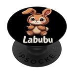 Labubu Cute Brown Bunny Monster PopSockets Adhesive PopGrip