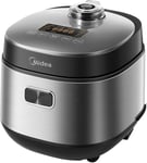 Midea Cuiseur de Riz Multifonction 2L, 9 Programmes, 4 Tasses pour 1-3 Personnes, Chauffage Avancé, Riz Prêt en 30 Min, Antiadhésif, Maintien au Chaud 24h et Minuteur, Panier Vapeur Inclus