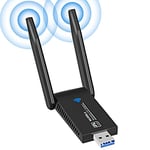 Maxesla AC1300 Mbps Clé WiFi Puissante, USB 3.0 Double Bande, 2.4G / 5GHz Dongle WiFi, Adaptateur WiFi PC/Laptop/Desktop/Tablet, Compatible avec Windows 11/10/8/7/Vista/XP, Mac OS X