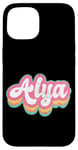 Coque pour iPhone 15 Alya Prénom Fille Vintage Années 70 80 Personnalisé