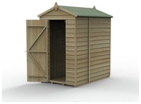 Forest Garden 4Life Wooden Overlap Windowless Apex Shed - 6 x 4ft