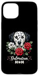 Coque pour iPhone 15 Plus Roses Flowers Dalmatian Mom Dalmatians Dal Dally Dog