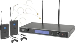 Dual UHF Beltpack Microphone System