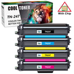 4 Toner fits for Brother TN247 HL-L3210CW DCP-L3510CDW 