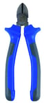 TEC HIT 350120 - Pince Coupante de Coté - Coupe-boulon - Tête en Acier Trempé et Branche Bi-matière - 160 mm - Bleue/Noire