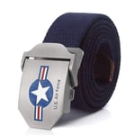 Ceinture Homme，Hommes Ceinture En Toile Us Air Force Boucle En Métal Soldat À La Retraite Ceintures Tactiques De L'Armée Militaire Femmes Mâle Unisexe Grand Cadeau De Vacances De Grande Taille,