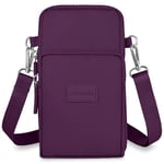 Aucuu Petit Sac Téléphone Portable Femme, Oxford Messenger en Tissu Brassard de Sport avec Bandoulière Réglable, Crossbody Pochette Sacoche Running Armbag pour 7''(prise casque arrière)