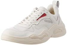 Guess Homme Bassano Baskets, Blanc, 43 EU