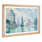 Big Box Art Framed Print of Paul Signac Green Towers The Rochelle Design | Wall Art Picture | Home Decor for Kitchen, Living Room, Bedroom, Hallway, Oak, A2 / 24.5x18 Inch / 62x45cm