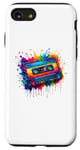 Coque pour iPhone SE (2020) / 7 / 8 Splash Art Lecteur de Cassette Musique Magnétophone