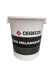 CEGECOL - Seau mélangeur blanc - Préparation d’enduit, de colle à carrelage, plâtre, mortier adhésif - Volume de mélange 20 l - Capacité totale 32 l