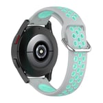 Samsung Galaxy Watch6 40/44mm / Watch6 Classic 43/47mm - Silikon armband 20mm - Grå/Teal