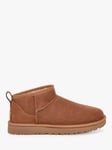 UGG Classic Ultra Mini Sheepskin and Suede Ankle Boots