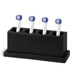 Luxspire Electric Toothbrush Head Holder, 4 Slots Toothbrush Holder Toothbrush Heads Holder Compatible with Oral B iO Philips Sonic Toothbrushes Hygiene Tongue Scraper Razor Holder, Matte Black