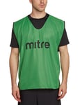 Mitre Chasuble d’entraînement Professionnel pour Football | Chasuble légère Multisport pour Adultes | Maille Respirante, Senior, Vert/Noir