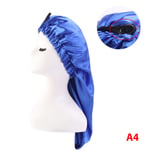 Extra Large Satin Silky Bonnet Sleep Cap Lång Satin Bonnet Cap A4