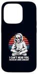 Coque pour iPhone 14 Pro I Can't Hear You I'm in My Own Concert Skeleton Music Lover