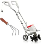 IKRA motobineuse électrique IET 1030, Largeur de Travail 30cm, Profondeur 20cm, cultivateur Manuel INCL.