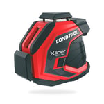 CONDTROL - Laser Ligne XLINER PENTO 360 Rouge - Niveau Portée 30m - 3 Lignes - 2 Modes de Fonctionnement - Bluetooth - Garantie 2+1 Ans - Livré avec Accessoires