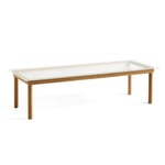 HAY - Kofi Coffee Table 140x50 cm Lacquered Oak / Reeded Glass - Soffbord - Martin Solem - Träfärgad - Glas/Trä