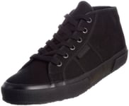 Superga Unisex 2754-cotu Hi Top Sneakers, Full Black, 3 UK