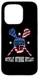 Coque pour iPhone 15 Pro Joueur de crosse Outplay Outlast American Lacrosse