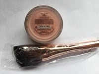 BareMinerals Plush Peach blush 0.85g & Angled Blush Brush Rose Gold Set RRP £48