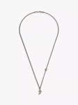 BARTLETT LONDON Men's Tooth Pendant Necklace, Silver