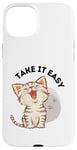 iPhone 15 Plus Take it easy with cute cat and cat paws design Case