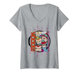 Marvel MODOK Retro Comic Collage Digital Profile T-Shirt avec Col en V