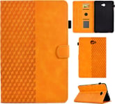 Coque Pour Samsung Galaxy Tab A 10.1 2016 (A6) Housse Sm-T580/T585, Housse De Protection En Cuir Pu Étui Case Tablette Étui Smart Cover Avec Réveil/Veille Auto Pour Galaxy Tab A6 10.1 Pouces, Orange