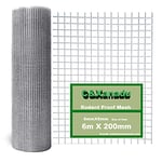 C&Xanadu 200mmX6m Rodent Mesh Sheet,Welded Steel Mesh Panels,Hot Dip Galvanised Wire Netting Fence Mesh-Stop & Prevent Rat & Mouse and Snake Through