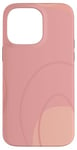 Coque pour iPhone 14 Pro Max Art minimaliste de couleur neutre rouge clair et rose