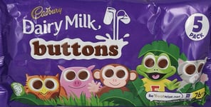 Cadbury Dairy Milk Buttons 5 Treatsize Chocolate Bags 70 Gm