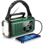 Emergency Hand Crank Radio, 10000mAh Battery - NOAA/AM/FM Weather Radio - LED Flashlight & Reading Lamp - SOS Alarm