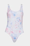 French Connection Duna Pink Blue Recycled Swimsuit Size L UK 14  RRP £55