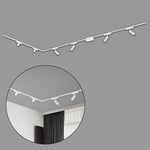 BRILONER - Système de rail Luxtrail set complet, 4x LED Spots, 2x LED Tracklight, forme L, lampes, système de rail lumineux pour plafond, rail pour spots, lampe de plafond, plafonnier, 3m, blanc