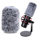 QuadCast Pop Filter - Microphone Wind Cover Furry Windscreen Muff Compatible with HyperX QuadCast S Microphone to Reduces Wind Noise by YOUSHARES