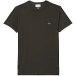 Lacoste T-shirts & Polo-t-shirts Cotton Pima Crew Neck T-Shirt Dark Khaki Green