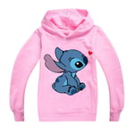 Barn Lilo Stitch Fickluva Tröja Pullover Sweatshirt pink 140cm