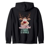 I hate Christmas, reindeer, vacation Zip Hoodie