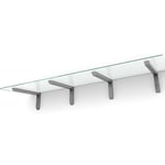 designtak entrétak easy collection bold console silver - frosted glass